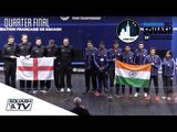 Squash: England v India - Men's World Team Champs 2017 - Quarter Final Highlights