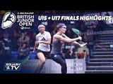 Squash: Dunlop British Junior Open 2019 - U15   U17 Finals Highlights