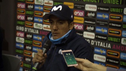 Richard Carapaz - entrevista en la meta - etapa 16 - Giro d'Italia 2019