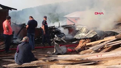BOLU Ev, ahır ve samanlığın yanışını üzüntüyle izlediler