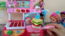 Doll Restaurant with BARBIE, ELSA, ANNA, ARIEL, CINDERELLA and MERIDA toddler Dolls | Karla D.