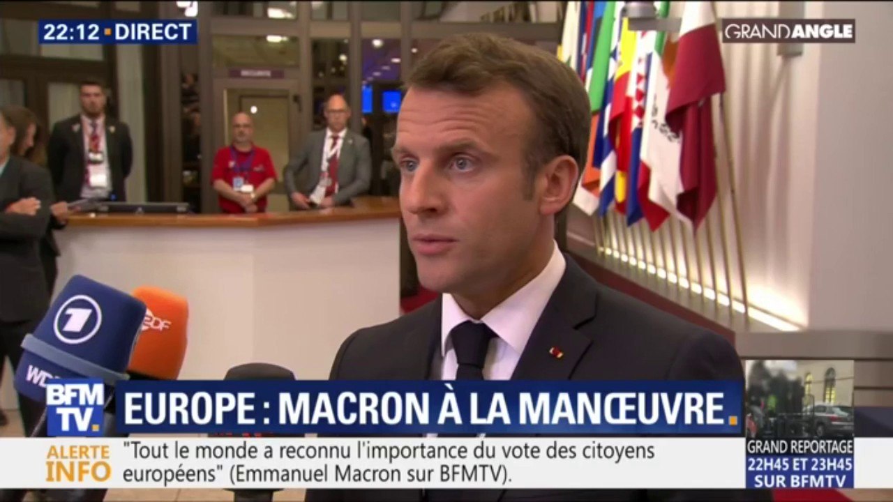 Emmanuel Macron à Bruxelles: "Tout le monde a reconnu l'importance du vote des citoyens européens"