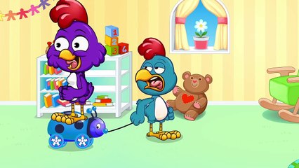Gallina Pintadita jugar con el ala naranja - Canciones infantiles
