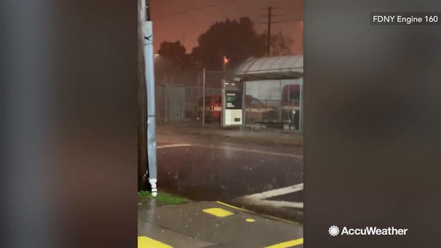 Hail is relentless as tornado warning continues