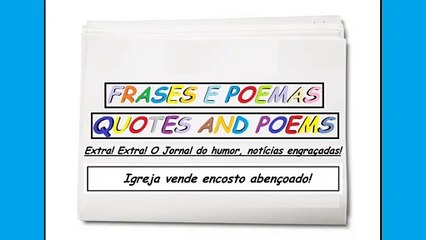 Notícias engraçadas: Igreja vende encosto abençoado! [Frases e Poemas]