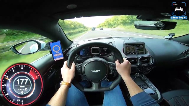 NEW! Aston Martin Vantage V8 299 km/h Autobahn POV by AutoTopNL