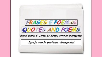 Notícias engraçadas: Igreja vende perfume abençoado! [Frases e Poemas]