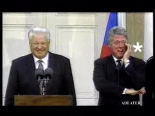 Pub celio Boris Hielsin et Bill Clinton