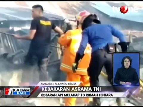 Asrama TNI Kebakaran, Puluhan Rumah Hangus