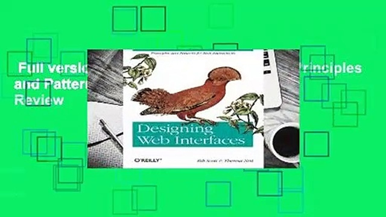 Full version  Designing Web Interfaces: Principles and Patterns for Rich Interactions  Review