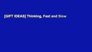 [GIFT IDEAS] Thinking, Fast and Slow