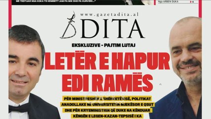 Ora juaj, Shtypi i ditës: Letër e hapur Edi Ramës