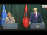 Konferenca, Mogherini ne Tirane: Nuk negocioj mes partive politike. Kosova te heqe taksen