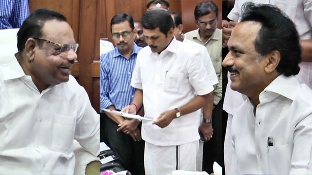 DMK MLA's Sworn | திமுக சட்டசபை உறுப்பினருக்கு பதவி பிராமணம் செய்து வைத்தார் தனபால்- வீடியோ