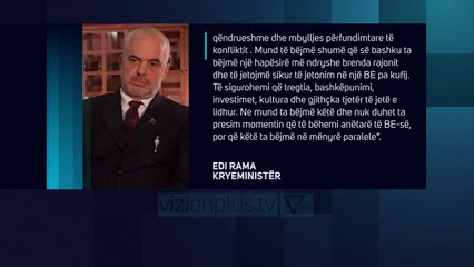 Edi Rama: Nuk ka “Shqipëri të madhe” - News, Lajme - Vizion Plus