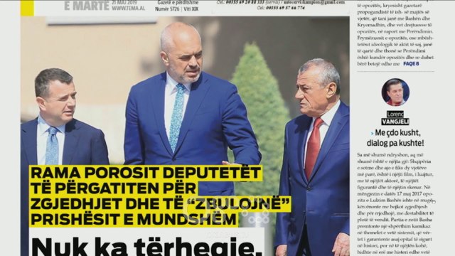 Ora juaj, Shtypi i ditës: Rama porosit deputetët: Nuk ka tërheqje