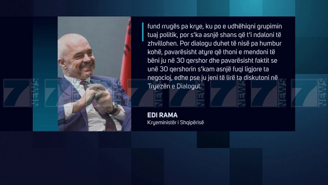 RAMA LETER PUBLIKE BASHES, «TE ULEMI NE DIALOG PA KUSHTE» - News, Lajme - Kanali 7