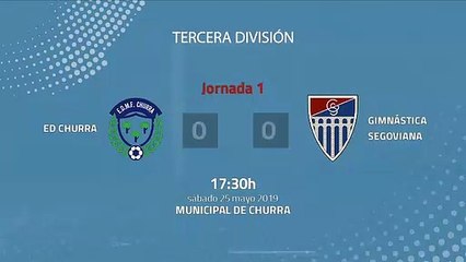 Resumen partido entre ED Churra y Gimnástica Segoviana Jornada 1 Tercera División - Play Offs Ascens
