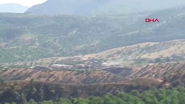 HAKKARİ Hakurk'taki PKK hedefleri top atışlarıyla vuruluyor