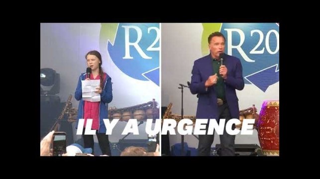 Greta Thunberg et Arnold Schwarzenegger unis pour le climat en Autriche