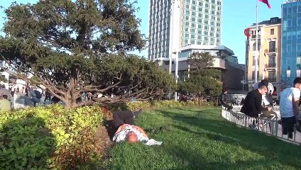 Taksim'den sıcak hava manzaraları