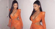 Ünlü model Kylie Jenner, turuncu elbisesinin fiyatıyla dudak uçuklattı