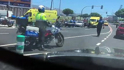 Accidente múltiple junto al Auditorio de Tenerife