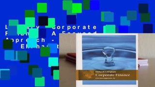 Library  Corporate Finance: A Focused Approach - Michael C. Ehrhardt