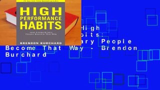 Best product  High Performance Habits: How Extraordinary People Become That Way - Brendon Burchard