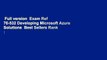 Full version  Exam Ref 70-532 Developing Microsoft Azure Solutions  Best Sellers Rank : #4
