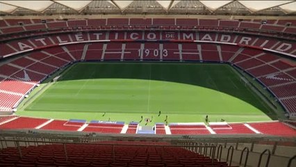 El Wanda Metropolitano se engalana para la final de la Champions
