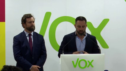 Abascal exige «respeto» a los votantes de VOX y «representación en el diálogo»