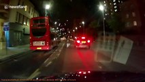Driver knocks cyclist off bike in shocking manoeuvre on a London road