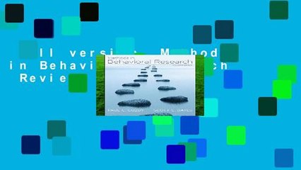 Full version  Methods in Behavioral Research  Review