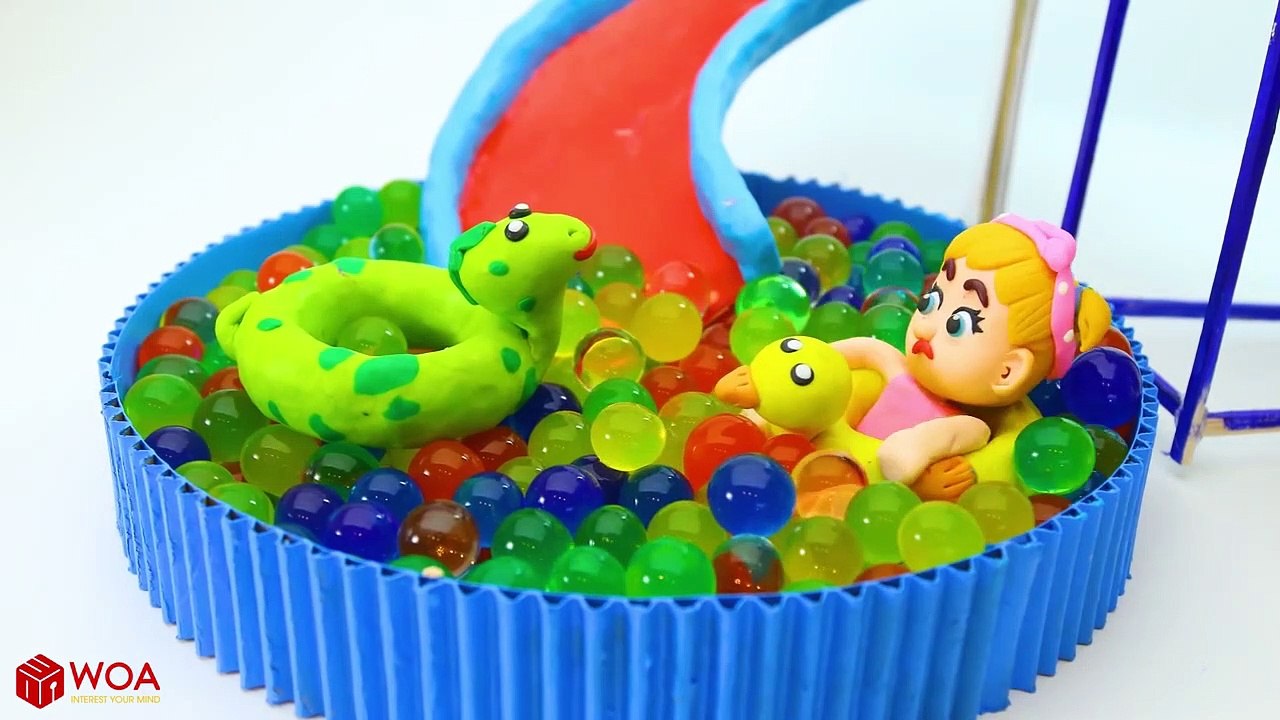 Funny Play Doh Stop Motion Babies Take Care of The Kitten  WOA Play Doh Cartoons For Kids