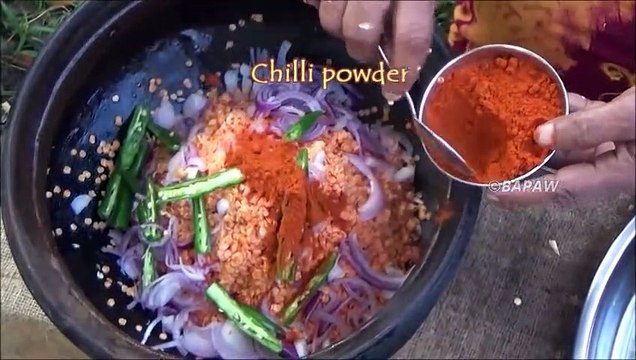 Village Aliments Cuisine Dhal avec des Pilons dans mon Village par ma Maman