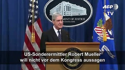 US-Sonderermittler Mueller will nicht vor Kongress aussagen