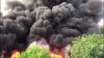 Antalya'da havai fişek atılan alanda yangın çıktı