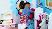 Baby Doll Beauty  Routine in Dollhouse with Bunk Bed!