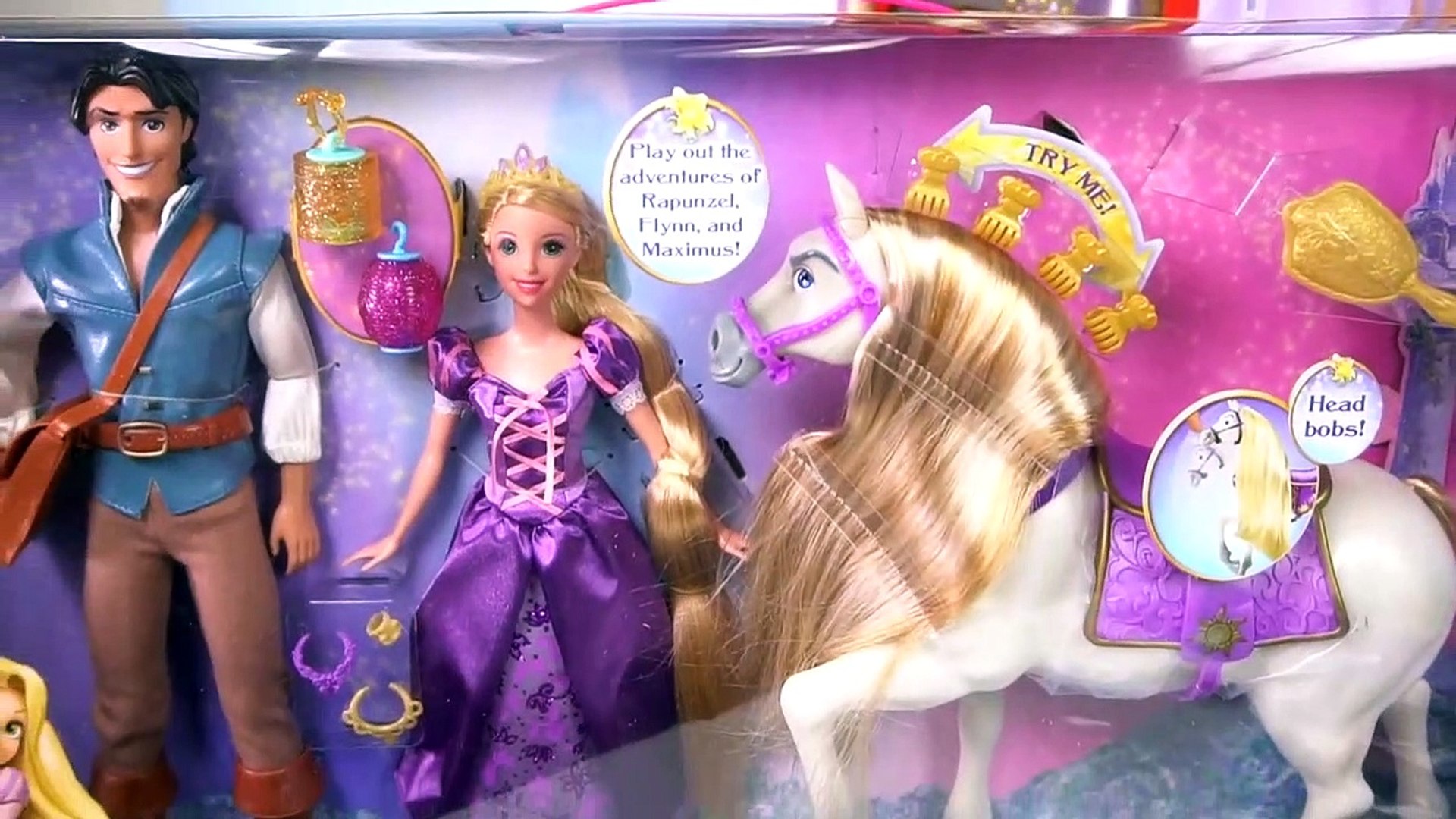 Barbie Rapunzel Tower Dollhouse with Bedroom , Kitchen Long Hair! - video  Dailymotion