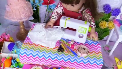 Baby Doll Dressmaker Sewing Machine Toys for Dolls Friends!