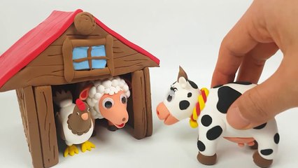 Farm animals #3 - Clay Cow for Kids - How To Make A Clay Cow - Clay modeling
