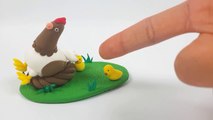 Farm animals #2 - Clay Chicken For Kids - How To Make A Clay Chicken - Clay modeling