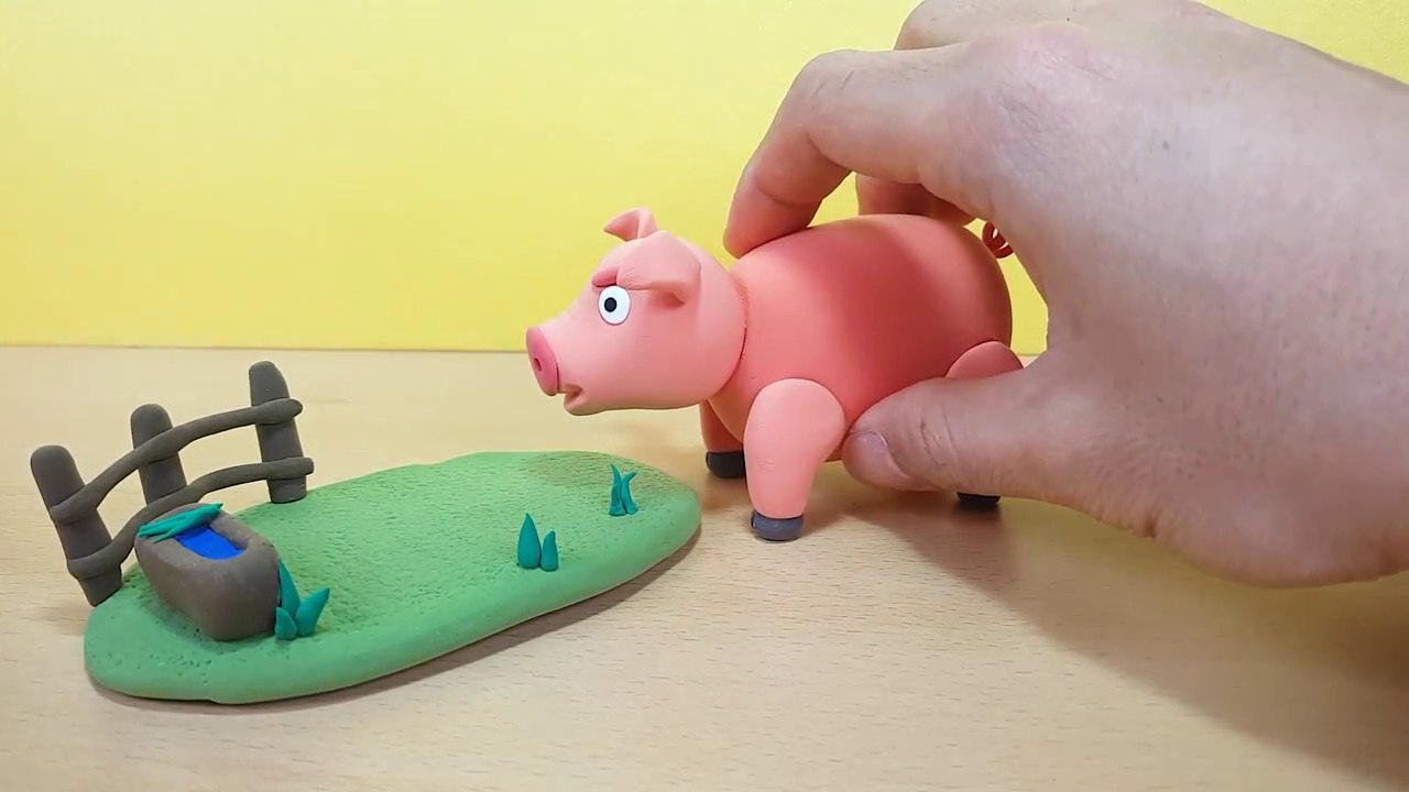 Farm animals #5 - Clay Pig For Kids - How To Make A Clay Pig - Clay modeling