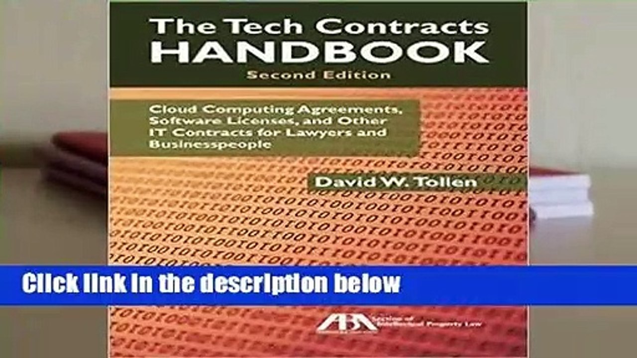 Full E-book  The Tech Contracts Handbook: Cloud Computing Agreements, Software Licenses, and
