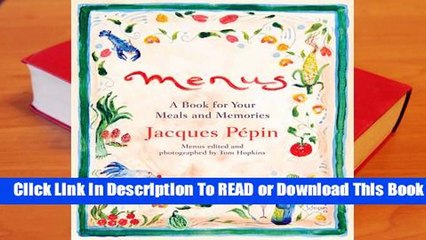 Full E-book Menus: A Book for Your Meals and Memories  For Trial