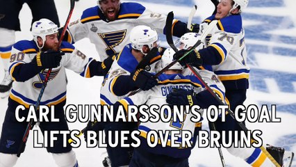 Carl Gunnarsson's OT Goal Lifts Blues Over Bruins In SCF Game 2