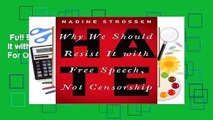 Full E-book  Hate: Why We Should Resist It with Free Speech, Not Censorship  For Online