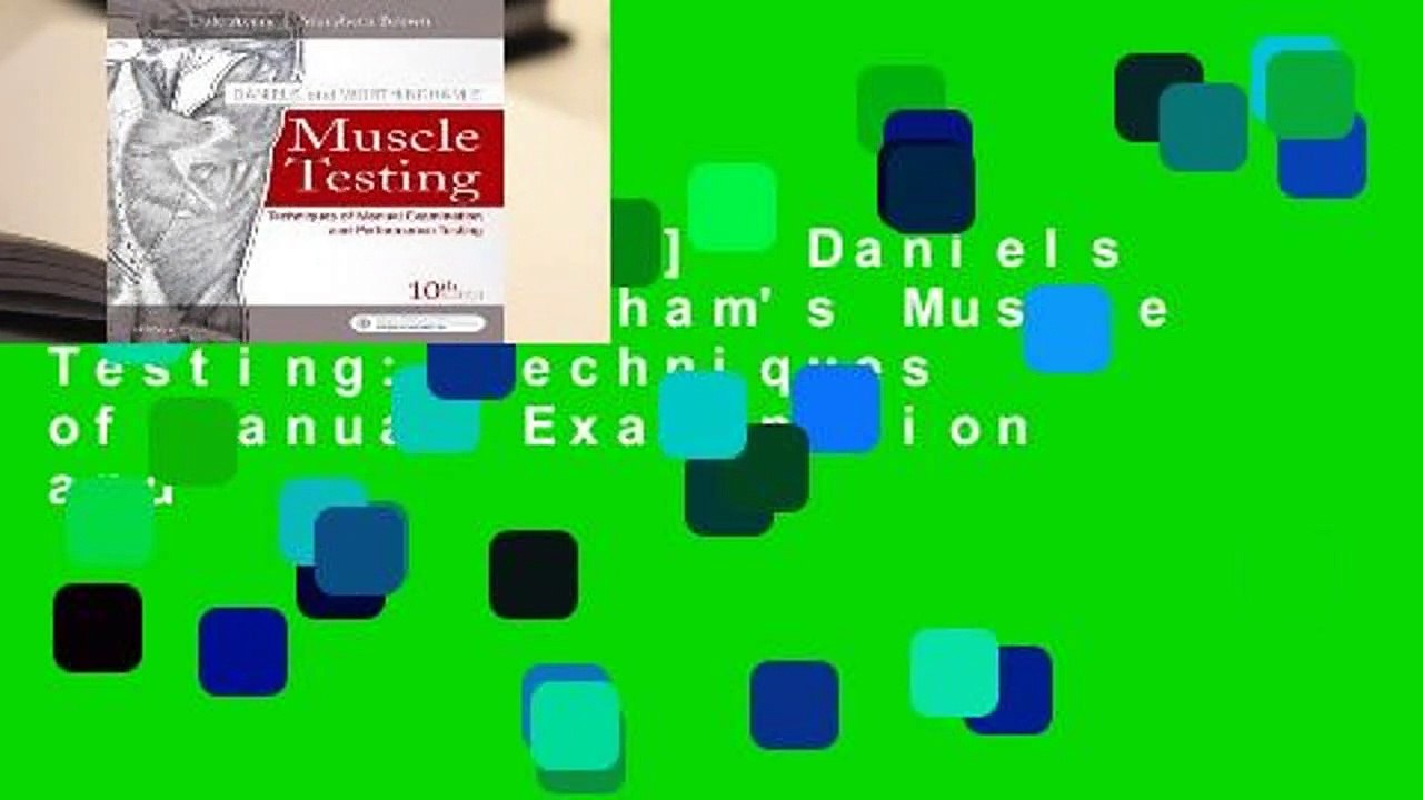 [MOST WISHED]  Daniels and Worthingham's Muscle Testing: Techniques of Manual Examination and