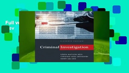 Full version  Criminal Investigation  Review
